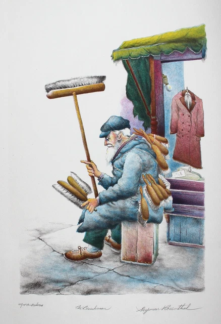 Seymour Rosenthal, The Brushman, Lithograph, signed and numbered in pencil