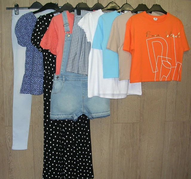 RIVER ISLAND NEXT HOLLISTER etc Girls Summer Bundle Jeans Tops Dress Age 11-12