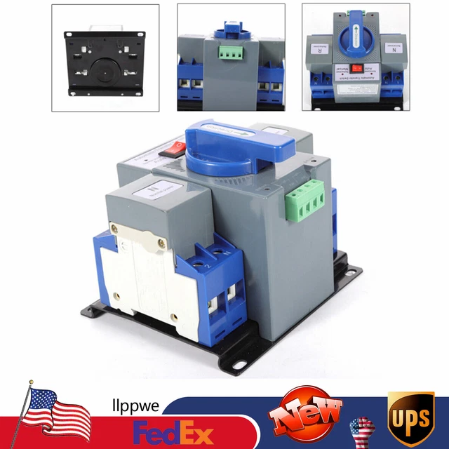 DUAL POWER AUTOMATIC Transfer Switch Generator Changeover Switch Manual