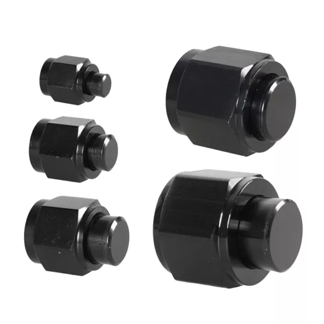 5Pcs Female AN Flare Fitting AN4/AN6/AN8/AN10/AN12 Block Black Aluminum