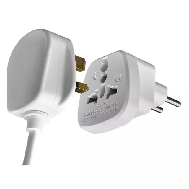 Adaptateur Secteur Prise US USA Americaine vers EU Europe France 3