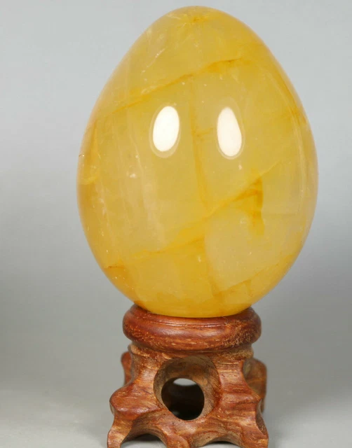 NATURAL Yellow PHANTOM MULTI-INCLUSIONS Rainbow CRYSTAL Polishing Sphere Egg