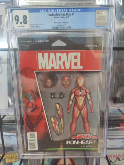 Invincible Iron-Man #1 (2017) - Cgc Grade 9.8 - Action Figure Variant Cover!