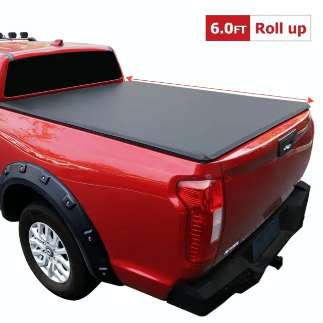 For 2015-2022 Chevy Colorado 6.0FT Soft Roll-Up Tonneau Cover Bed Upgraded