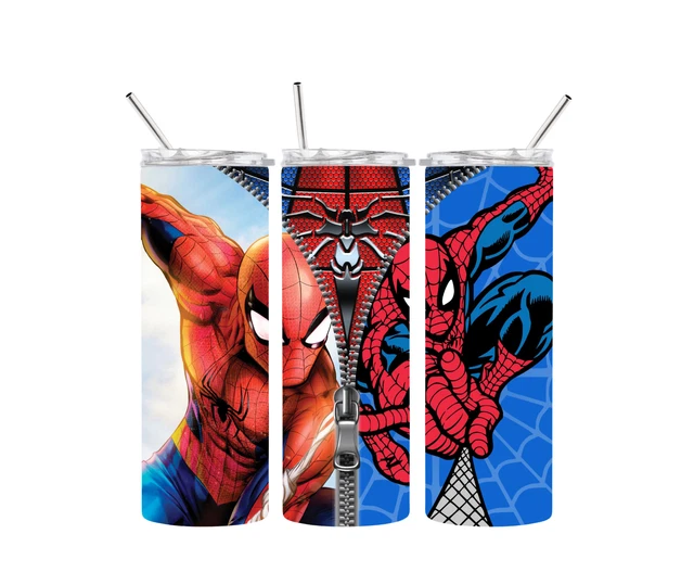 20oz Spider-Man insulated tumbler with box, lid and straw
