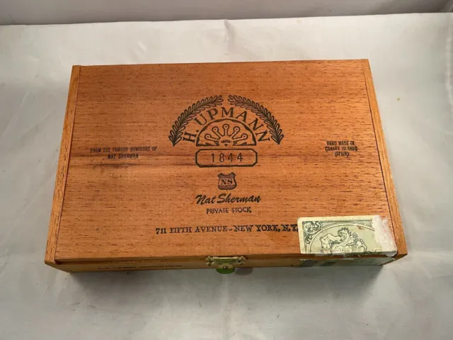 H Upmann Nat Sherman Private Stock Wood Cigar Box
