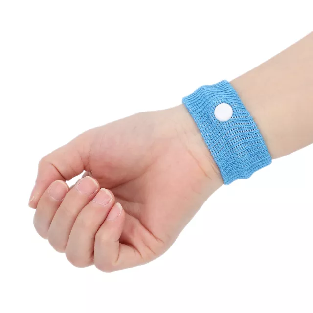 (Sky Blue)Children Adult Travel Motion Sickness Wrist Band Anti Nausea AGS
