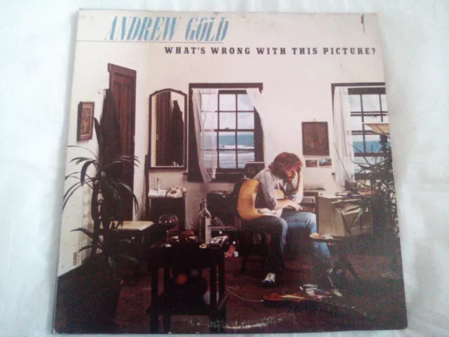 ANDREW GOLD What's Wrong With This Picture? LP US Asylum 1976 inner bag 11tr exc