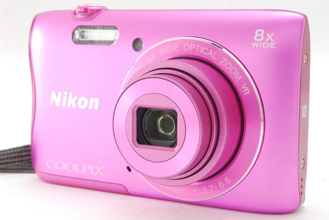 READ【Near MINT】Nikon COOLPIX S3700 Pink 20.1 MP 8x Digital Camera From JAPAN