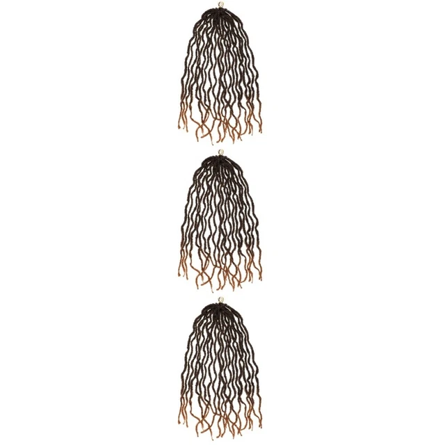 3x bohémien perruques au crochet  friser les cheveux tressés fausses tresses