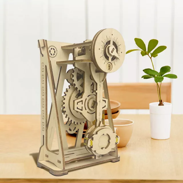 Mechanical pendulum clock wooden model kits  DIY 3D  puzzle