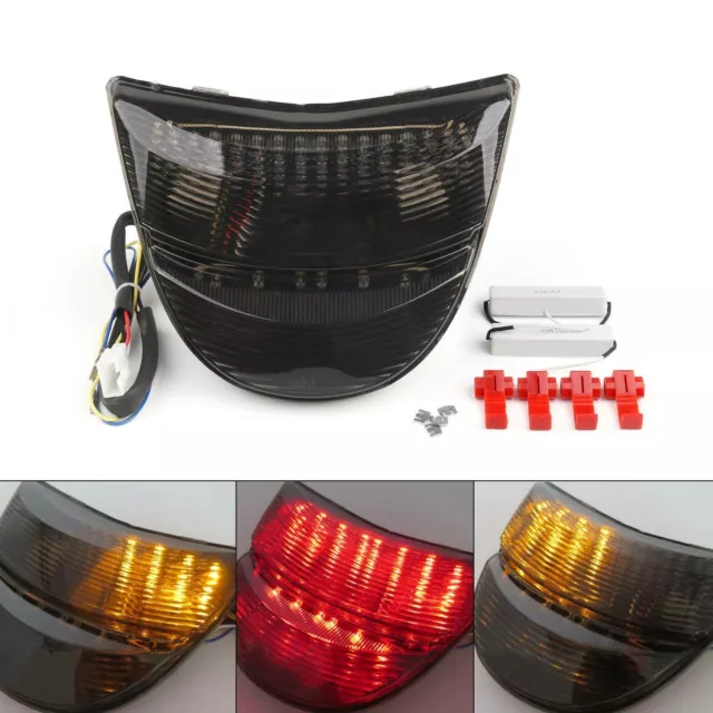 Clignotants LED Feu arrière intégrés pour Honda CBR 954 2002-2003 Smoke E3