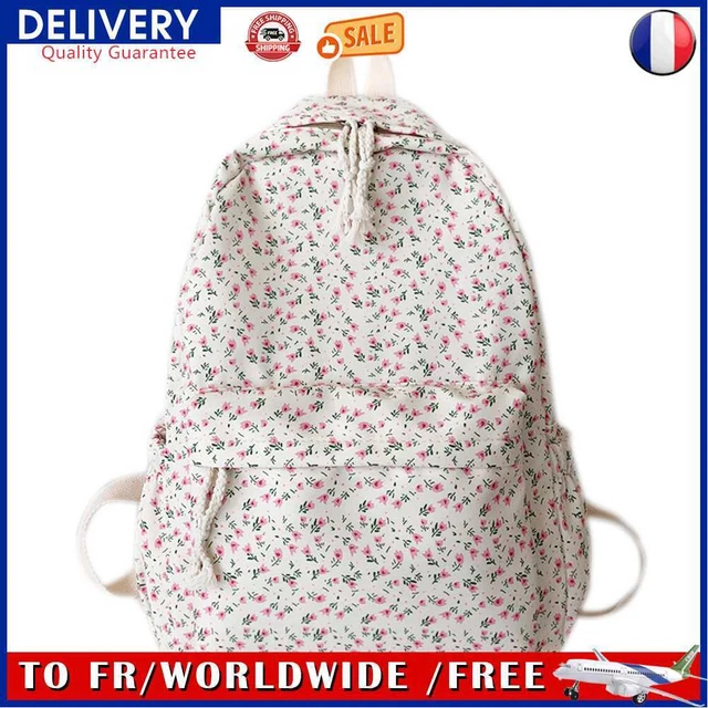 Fashion Floral Printed Backpack Student Travel Large Capacity Schoolbag (B)