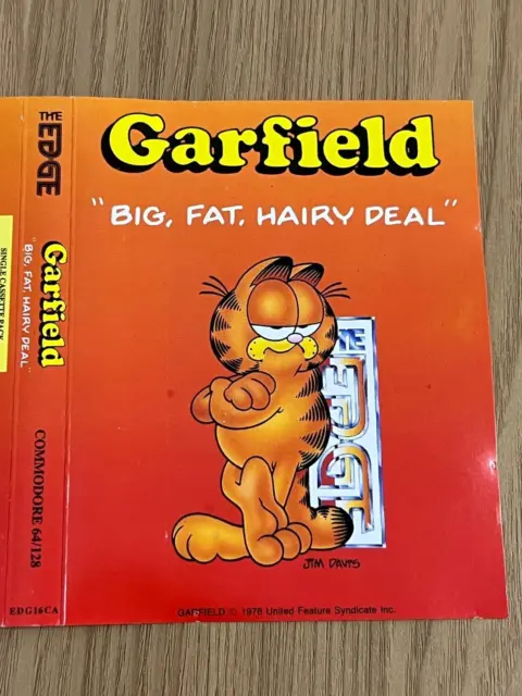Edge Garfield Big Fat Hairy Deal Vintage Commodore 64 Kassette - vollständig getestet..! 22