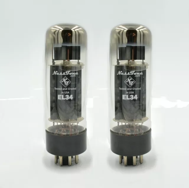 NEW NESSTONE EL34 **PAIR** Tubes Sweet Tone 6CA7 Valves Tested Tightly Matched