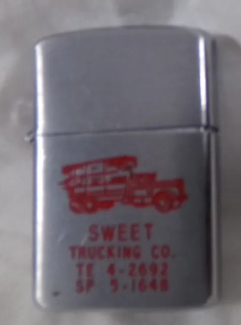 1940-50'S Sweet Trucking Co. Advertising Wellington Jr Fluid Lighter Japan