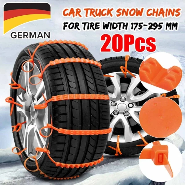 DQ-PP Schneeketten Für LKW – 2 Stück Für Reifengröße 225/75x17.5 & Felge 17,5 Zoll