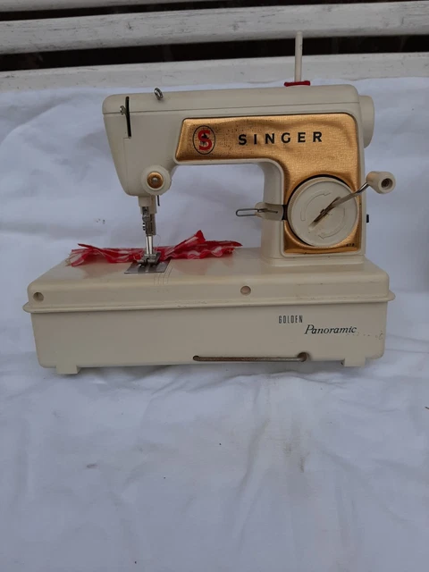 Ancienne Machine à Coudre Singer Golden Panoramic - Jouet D'imitation Bois Et Plastique
