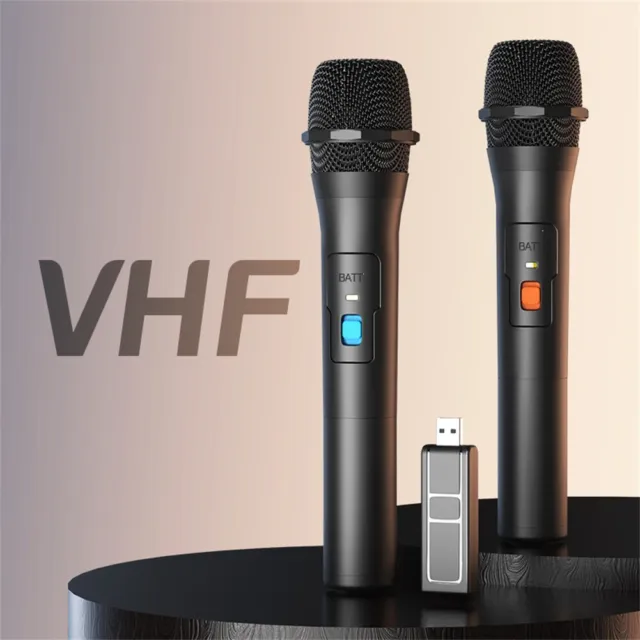 Micro portable haute performance pour karaoké et performances live VHF sans fil
