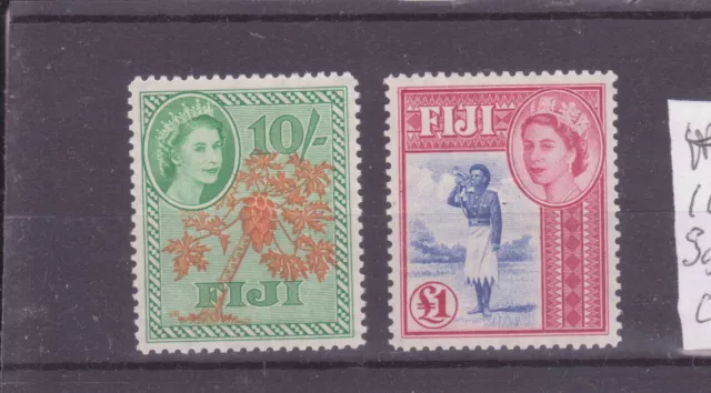 Fiji Elizabeth 1954 10/- + £1 Definitive SG295 MNH