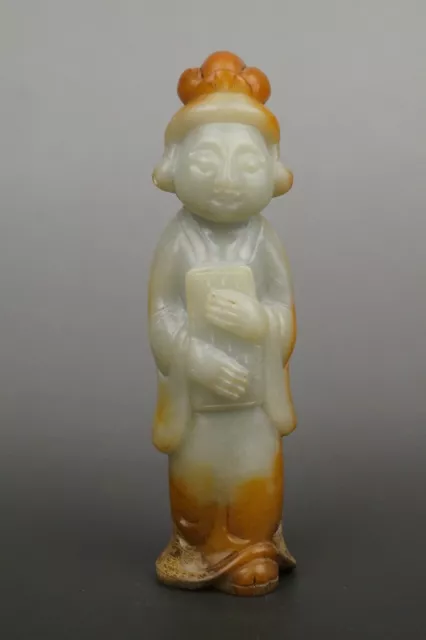 A Fine Collection of Chinese Antique 7thC Tang Dynasty Hetian Ancient Jade Woman