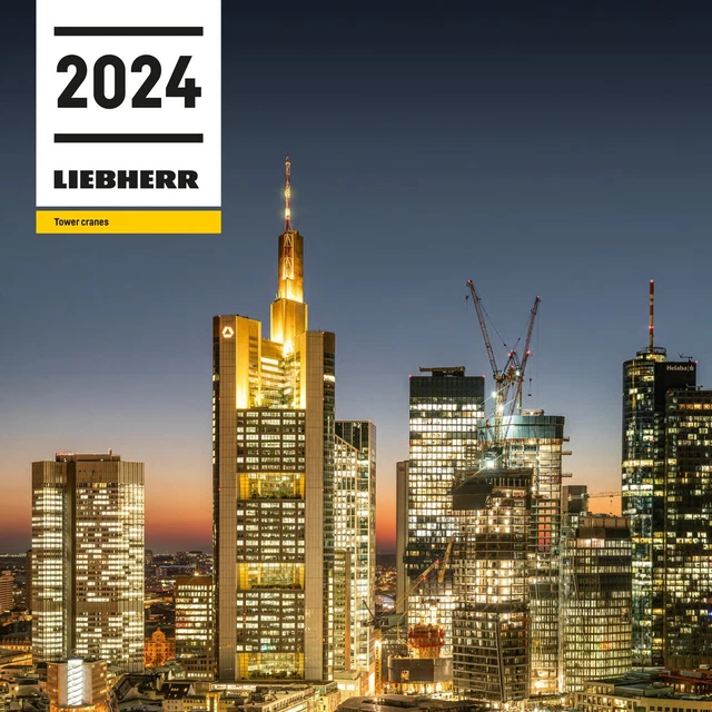 KALENDER 2025 LIEBHERR TOWER Crane Calendar 2025 ca. 55 x55 cm