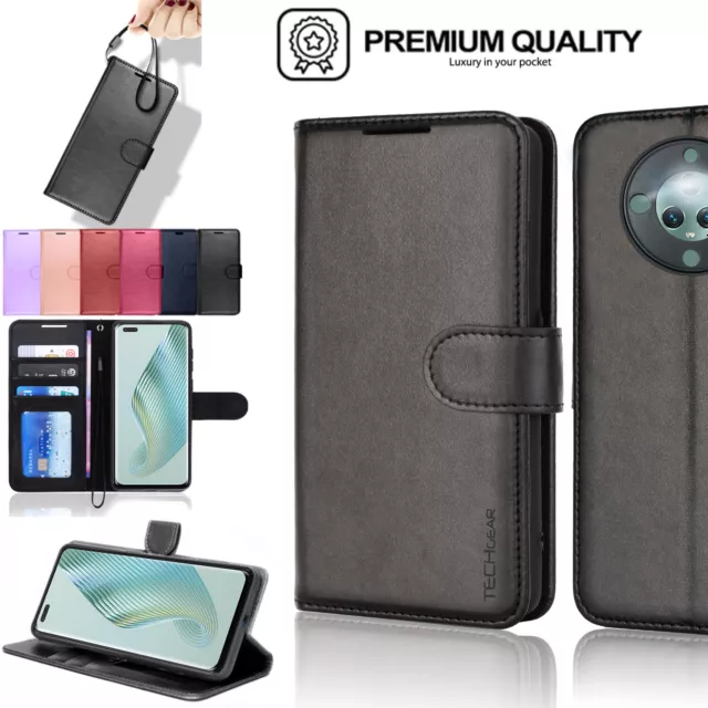 For Honor Magic 5 Lite, Magic 5 Pro 5G Premium Flip Leather Wallet Case Stand