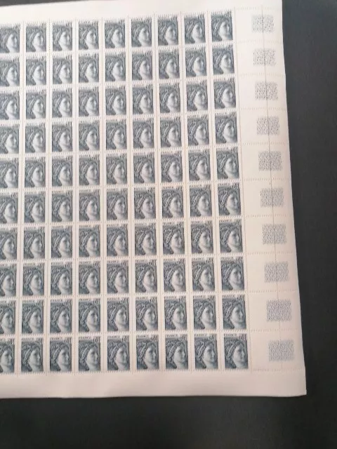 feuille timbres  SABINE GANDON 0,01 france ancien 3