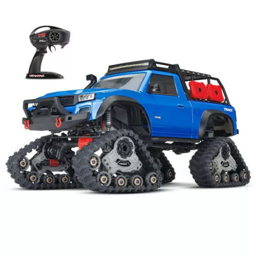 crawler Traxxas TRX-4 Sport Traxx bleu avec ses chenilles