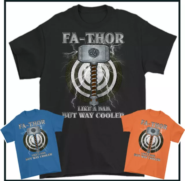 FATHOR T-SHIRT Mens Funny Father's Day T-Shirt for Dad or Daddy Tee Top Thor