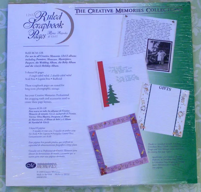 CREATIVE MEMORIES 12X12 Border Ruled Scrapbook Pages Lavender Ribbon $10.95  - PicClick