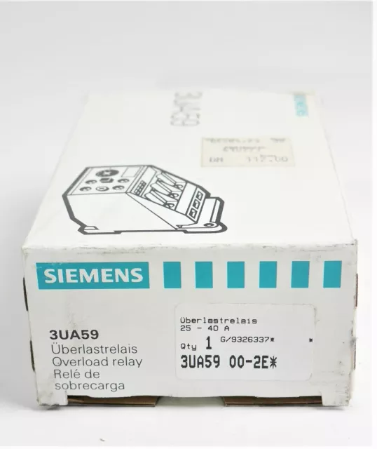 Siemens 3UA59 00-2E Überlastrelais 25 - 40 A Overload relay