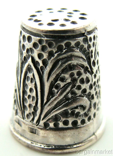 Vintage Sterling Silver Small Childrens Sewing Thimble NOS