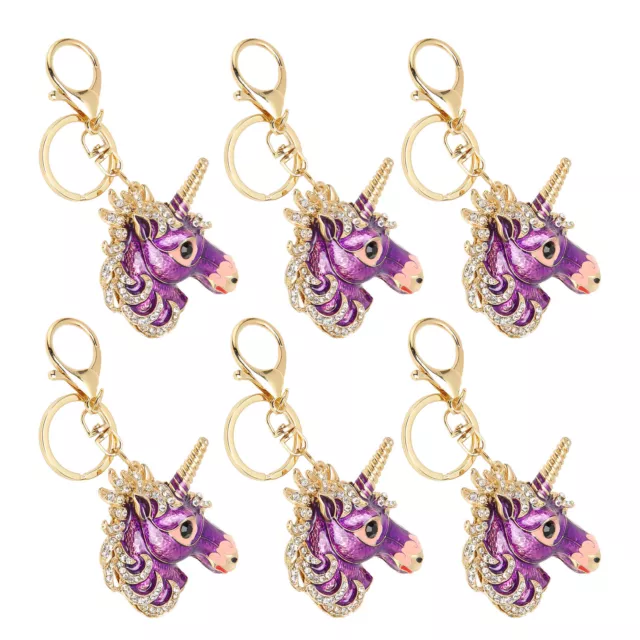 6pcs Animal Keychain Lovely Appearance Exquisite Details Decorative KeyChain FIG