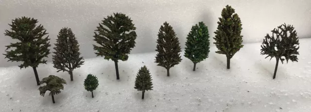 OO/HO Scale   Set Of 10 Trees , Forest Model Railway Mix Tree Types JRK1