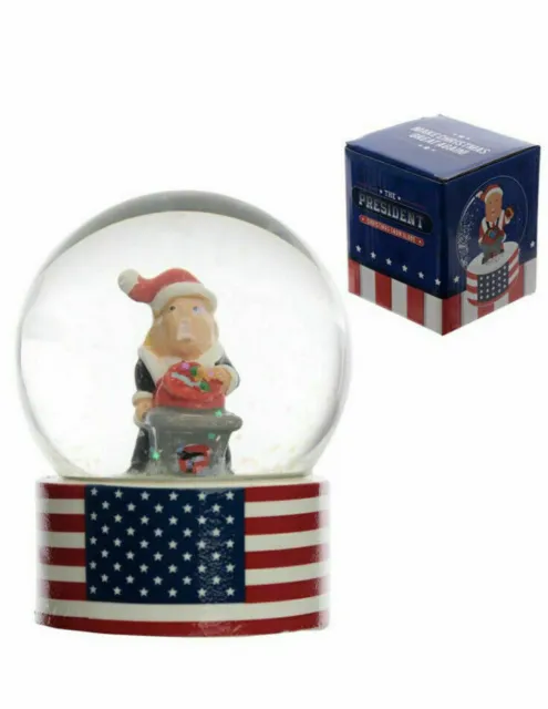 Donald Trump Make Christmas Great Again Snow Globe Secret Santa GiftUS USA 2020