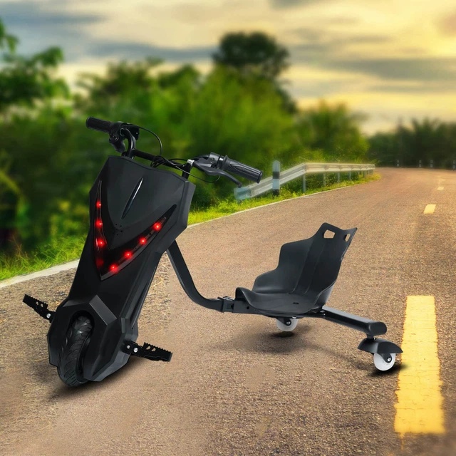 Drift Trike Für Kinder Ab 6 Jahren - Verstellbarer Driftroller Mit 80kg Tragkraft & LED-Lichtern