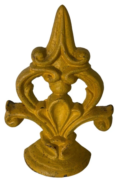 Cast Iron Book End/Door Stop/Paper Weight Fleur De Lis French Decor Figurine Vtg