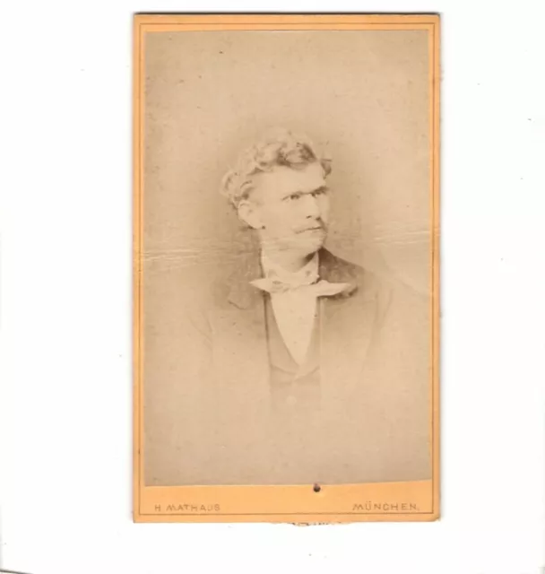 H. Mathaus CDV Foto Herrenportrait - München 1870er