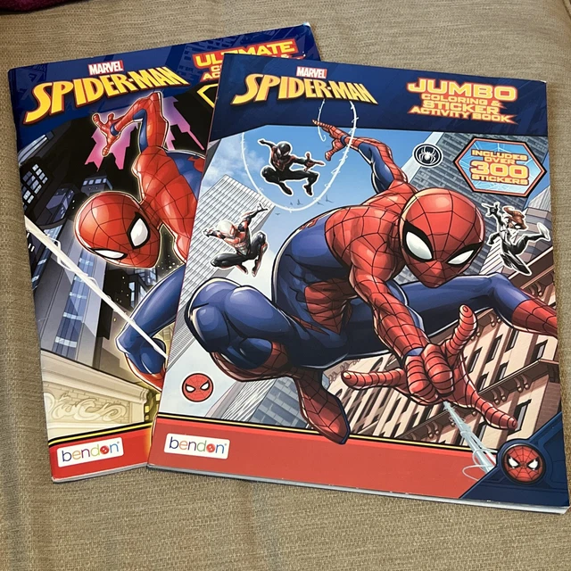 ULTIMATE & JUMBO SpiderMan Sticker, Coloring & Activity Books. Lot Of