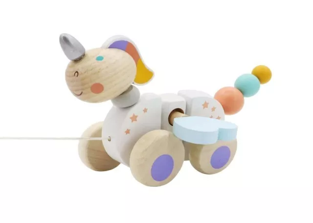 Kaper Kidz Calm & Breezy Pull-A-L Unicorn/Unicorn Pull Along Toy/Unicorn Toys