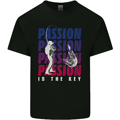 PESCA passione è la chiave Pescatore Da Uomo Cotone T-Shirt Tee Top