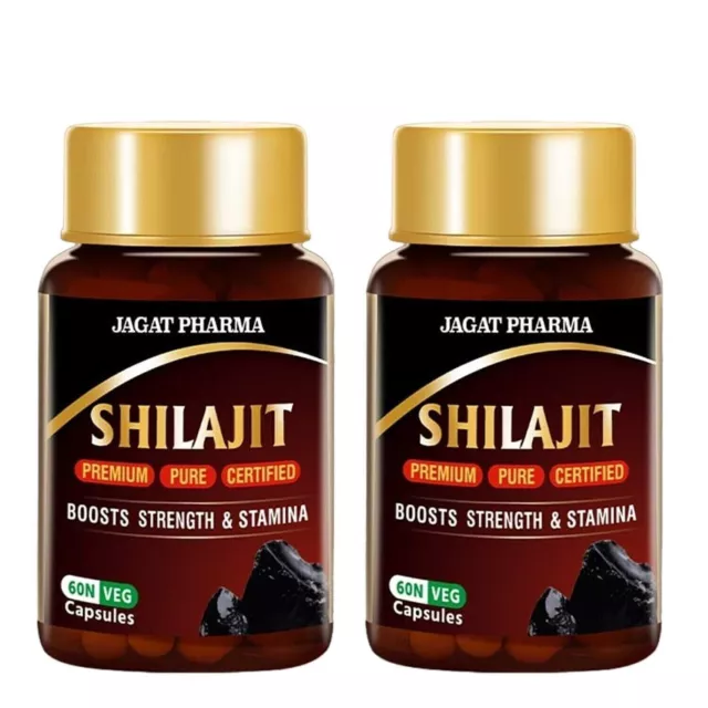 2 X Himalayan Premium Pure Shilajit 60 Caps AMÉLIORE LA VIGEUR-VITALITÉ FS