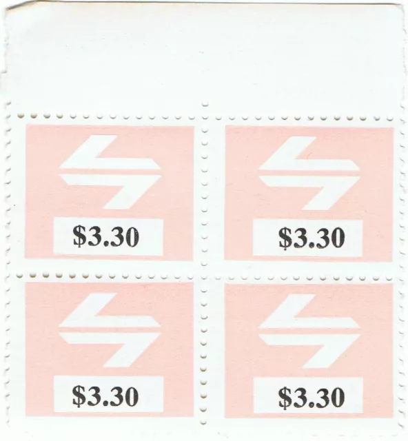 Railway tickets parcel stamps NSW Staterail parcel stamps $3.30 pink unused