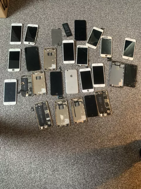 25x Various All Apple iPhone Screen/Phone Parts BROKEN - UNTESTED/ SPARES