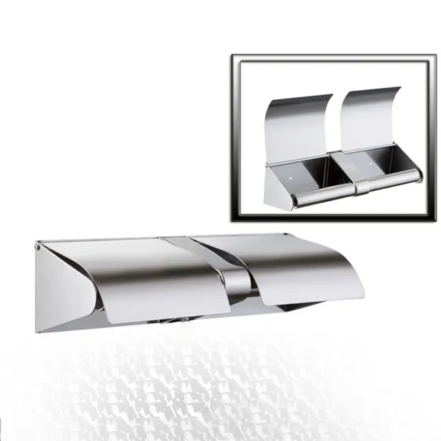 Toilet Paper Holder 304 Stainless Steel Wall Mounted With Lock And Cover US