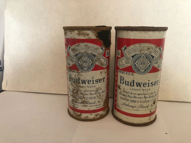 2 1950S BUDWEISER Lager Beer 10 Oz Flat Top Cans read Description 5 00 PicClick