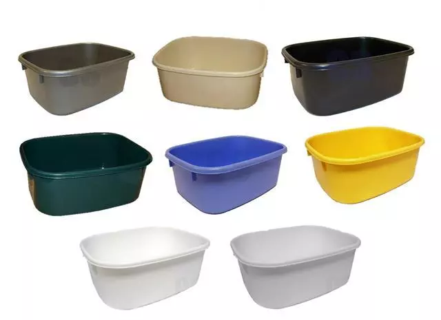 Rectangular Washing Up Bowl Plastic Large Small Oblong Kitchen Sink Coloured