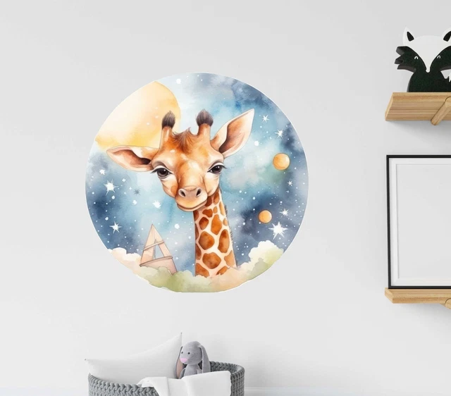 Giraffe Sleepy Watercolour vinyl sticker decal sr917