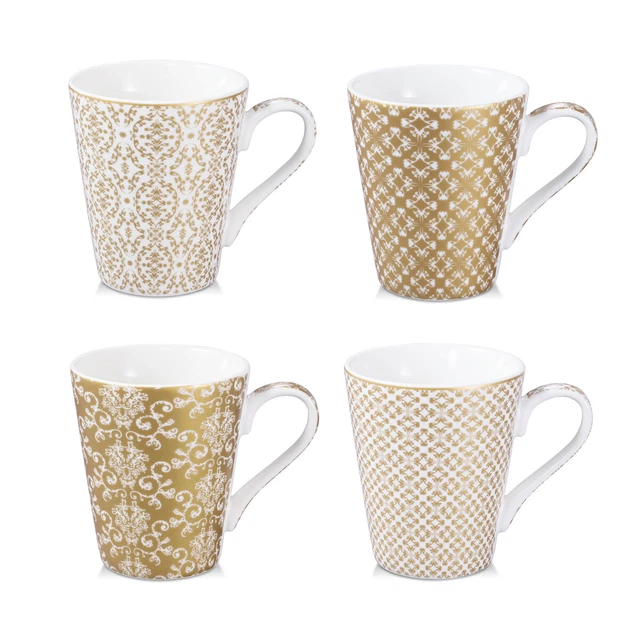 BECHER 4er SET Tasse PORZELLAN Kaffeebecher Teebecher TESCOMA myCOFFEE Empire